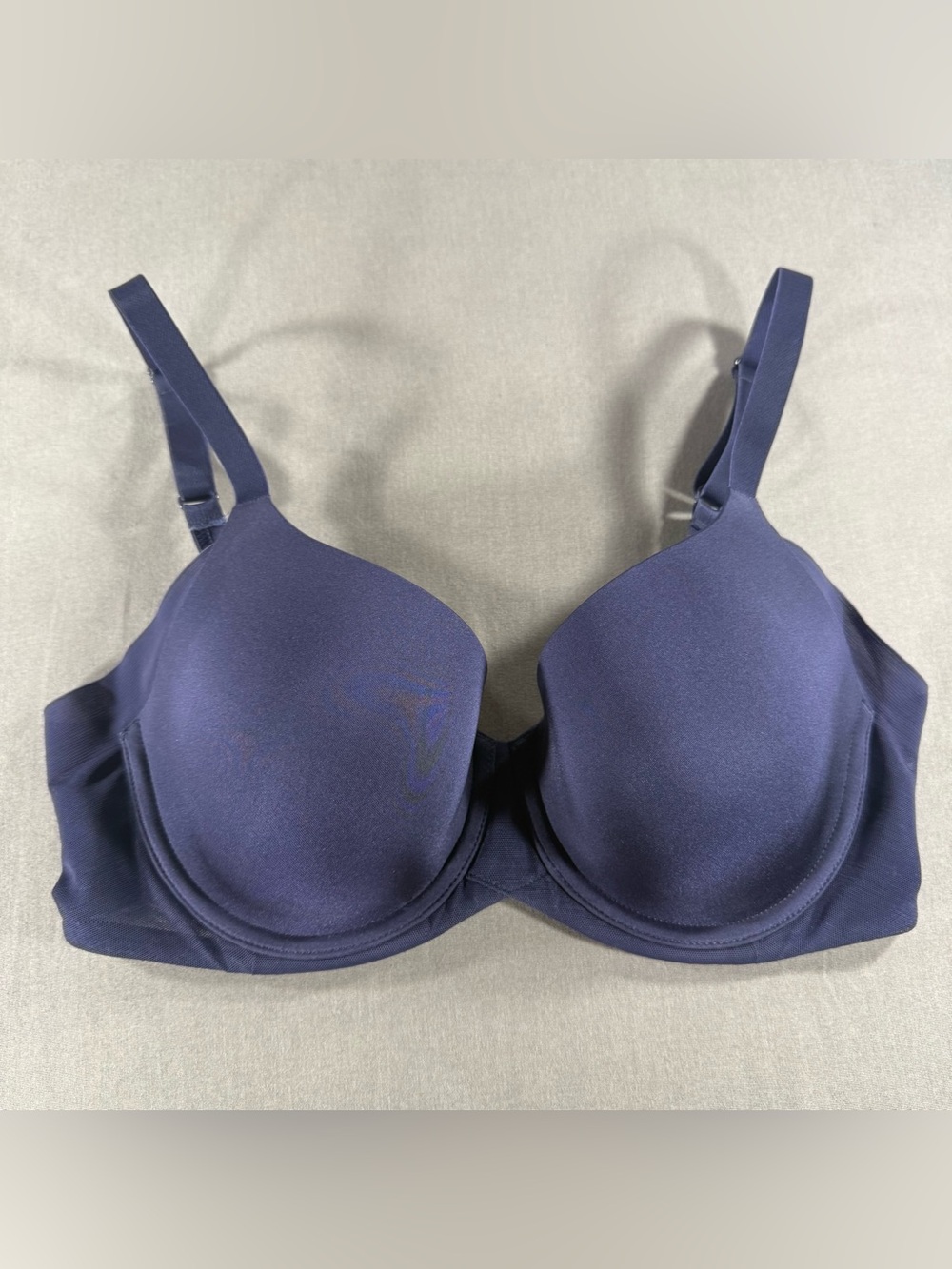 Wacoal Ultimate Side Smoother T-Shirt Bra 34C Navy Seamless Smoothing